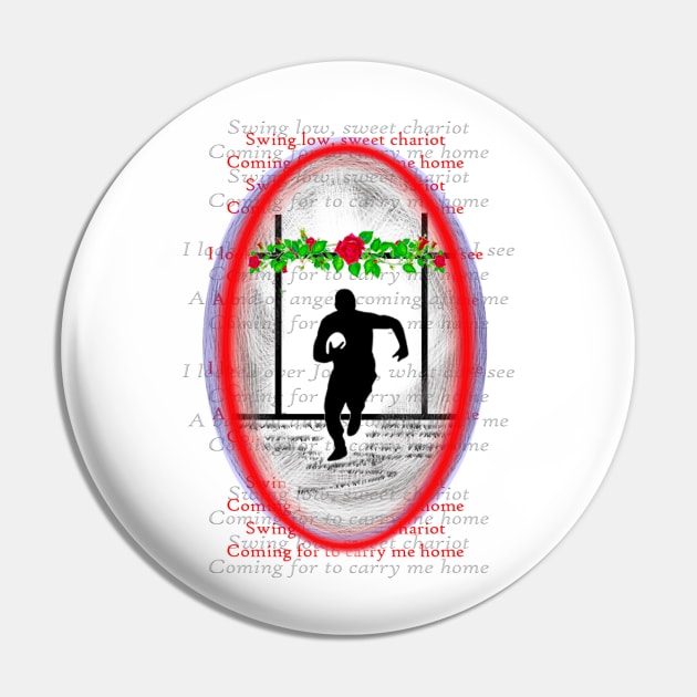 Rugby Design for England, UK Pin by Crazydodo