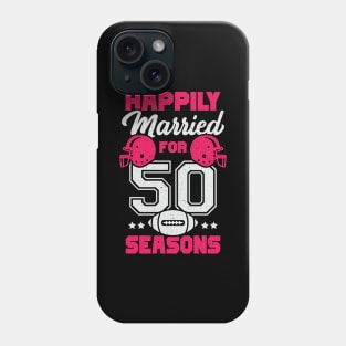 Married For 50 Years American Football Couple Gift Phone Case