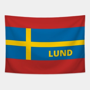 Lund City in Swedish Flag Tapestry