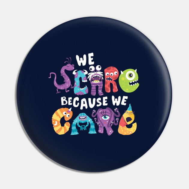 Monsters Inc We Scare We Care die cut vinyl decal · SadiesVinyl