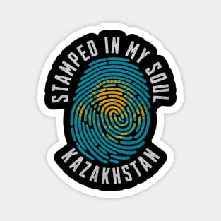 Stamped in My Soul Kazakhstan Flag Kazakh Pride Roots Magnet