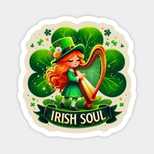 Irish Harp Magnet