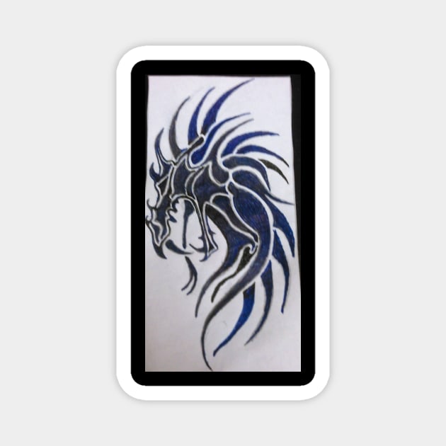 Dragon tatt Magnet by ZOMBIES INCORPORATED 2022