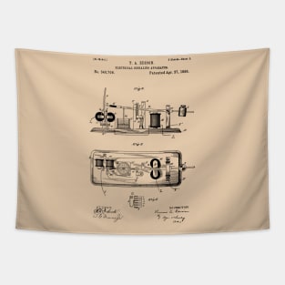 EDISON PATENT / Edison Patent Drawing 340708 Tapestry
