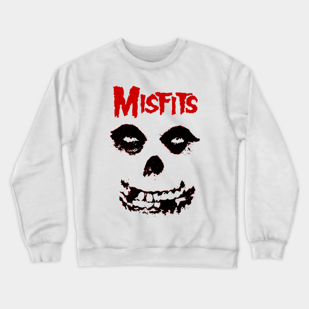 Misfits Skull Misfits Crewneck Sweatshirt Teepublic