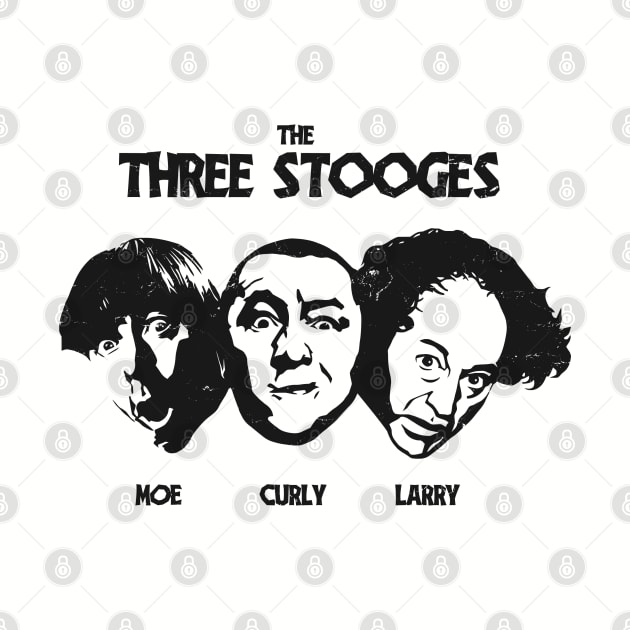 They are the amazing Three Stooges. Moe, Curly and Larry. by DaveLeonardo