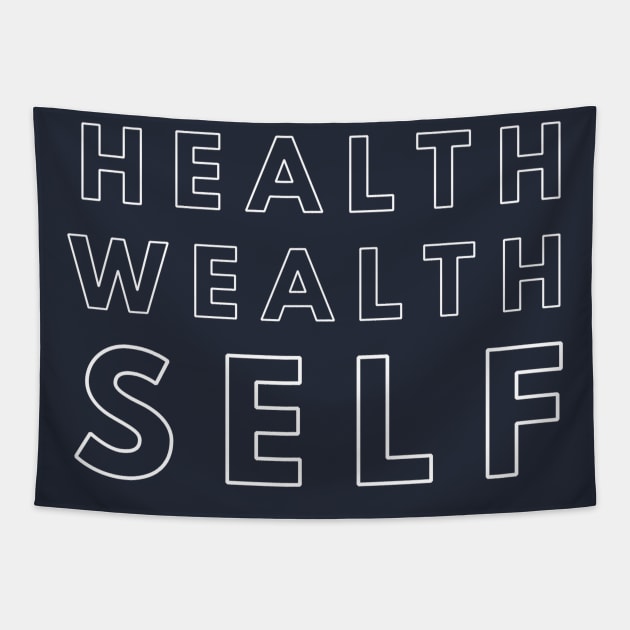 Health, Self, Wealth, Mindfulness, Self Care Tapestry by Style Conscious