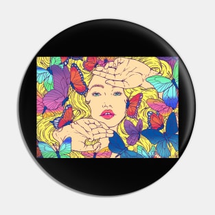 Butterfly Girl Pin