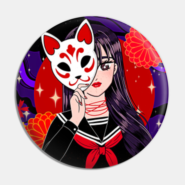 Anime Girl Kawaii Art Japanese Manga Girl Art Face Mask