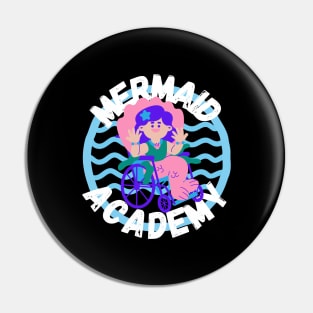 Mermaid Academy Cute Mermaid on a Wheelchair Diversity Perfect Gift for Mermaid Lovers with a Disability Pin