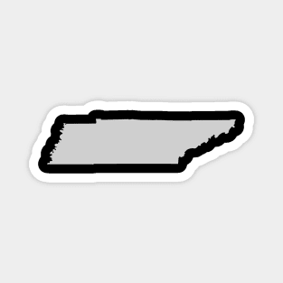 Tennessee State Light Grey Magnet