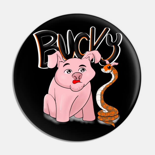 Bucky the Hognose piggin’ out Pin by The Illegal Goat Company