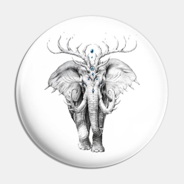 Elephant Soul Pin by jojoesart