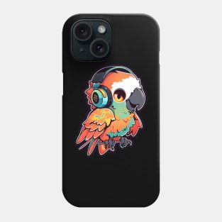 Parrot Headphones Phone Case