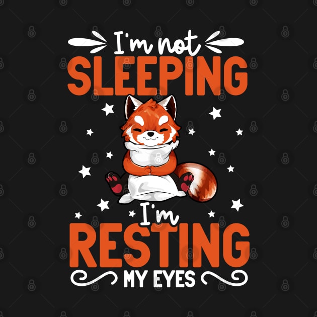 Red Panda - I'm not sleeping I'm resting my eyes by Modern Medieval Design