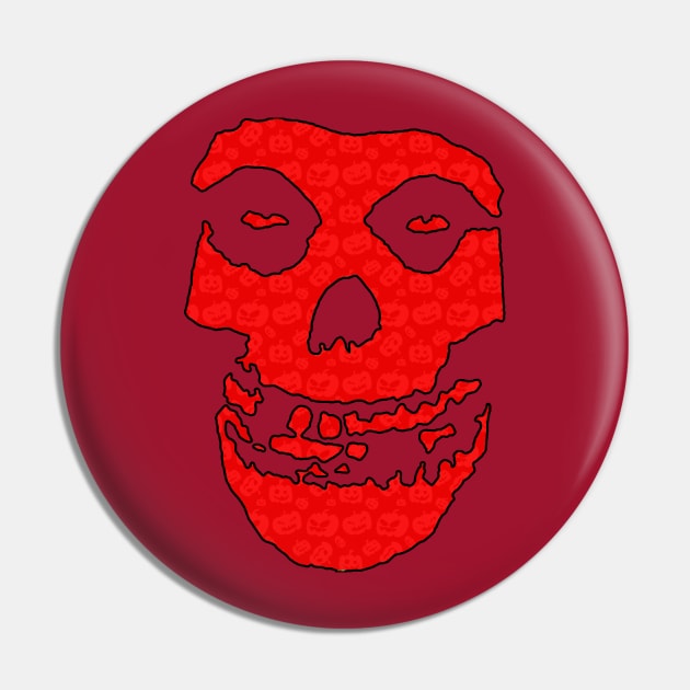 Crimson Ghost - Red Halloween Pumpkins Pin by Controlled Chaos