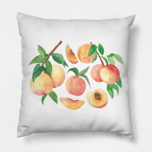 Summer Peaches Cottagecore Pillow