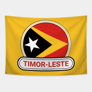 Timor-Leste Country Badge - Timor-Leste Flag Tapestry