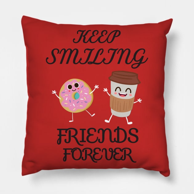 Coffee and donuts Pillow by Work Memes