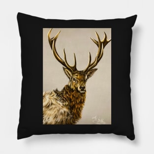 Scottish Highland Stag Pillow