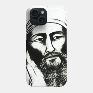 Averroes Black and White Portrait | Averroes Artwork 3 Phone Case