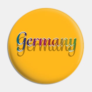 Germany in multicolor with shadow Pin