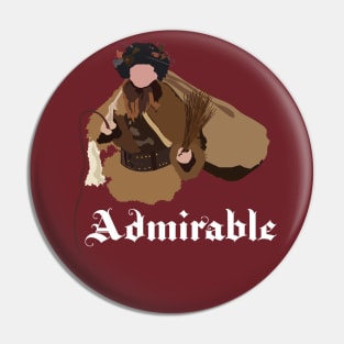 Dwight Schrute Admirable Belsnickel Art – The Office (white text) Pin