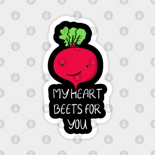 Kawaii beet vegetable for valentines day or your love Magnet by Guntah