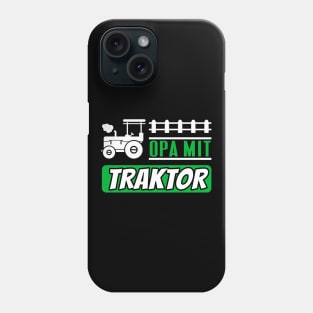 Opa mit Traktor lustiges Herren Landwirt Rentner Phone Case