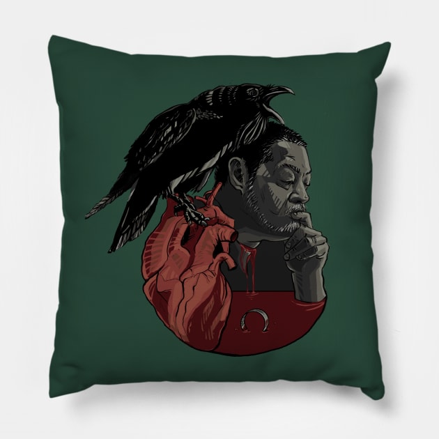 Well pecked heart Pillow by slowmotion_s