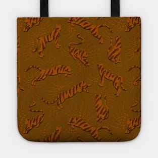 Big Wild Tigers / Khaki Abstraction Tote