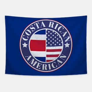 Proud Costa Rican-American Badge - Costa Rica Flag Tapestry