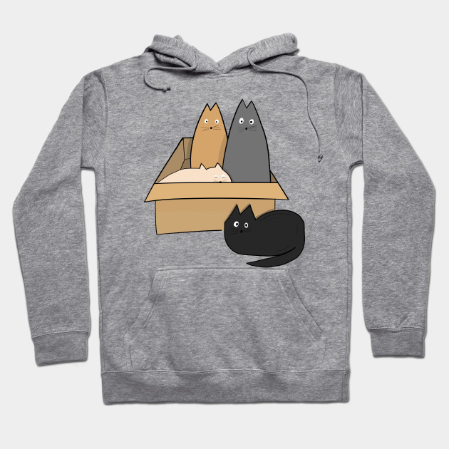 Cats In Box Meow Crazy Cat Lady Kitty Gift Cat Cartoons Hoodie Teepublic