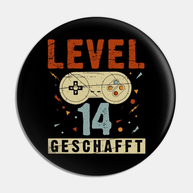 Level 14 Geschafft Pin by Cooldruck