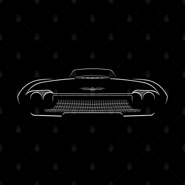 1963 Ford Thunderbird (Bullet Bird) - front stencil, white by mal_photography