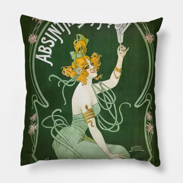 Absinthe vintage advertisement poster Pillow by UndiscoveredWonders