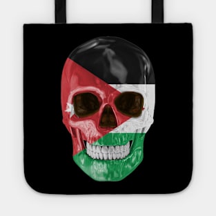 Jordan Flag Skull - Gift for Jordanian With Roots From Jordan Tote