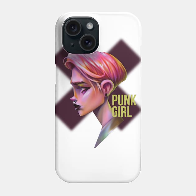 punk girl Phone Case by ivanOFFmax