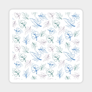 pastel leaves pattern Magnet