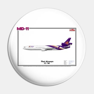 McDonnell Douglas MD-11 - Thai Airways (Art Print) Pin