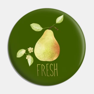Fresh Pear and Blossom Pin