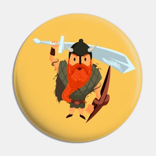 Funny Viking Warrior Pin