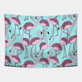 Pink Flamingos Tapestry