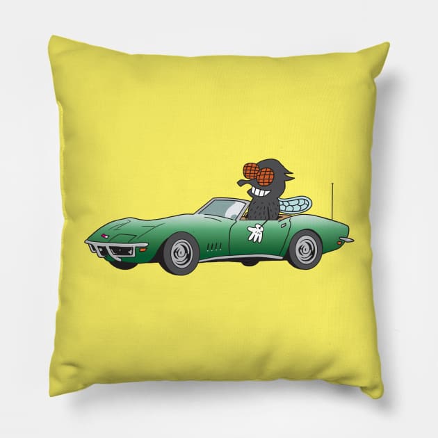 Fly Drives Classic Automobile Pillow by justingibson