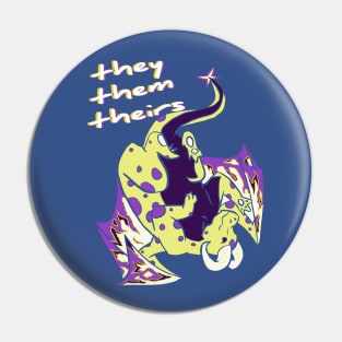 They/them/theirs Dragon Pin