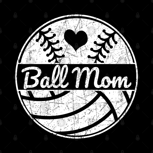 Ball Mom Softball Mom Volleyball Mom Softball Baseball Mom by TeeCreations