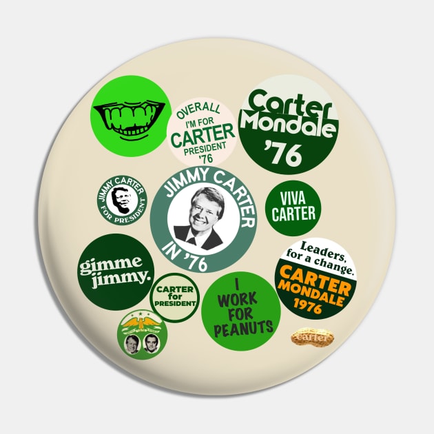 JIMMY CARTER for President ))(( Vintage Presidential Campaign Slogans Pin by darklordpug