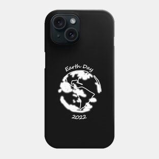 White Planet Earth Day 2022 Monochrome Phone Case