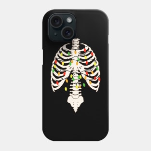 Skeleton in Christmas Lights Phone Case