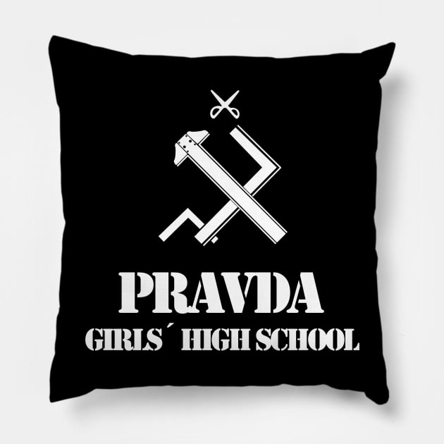 Pravda Girls High School Pillow by JamesCMarshall